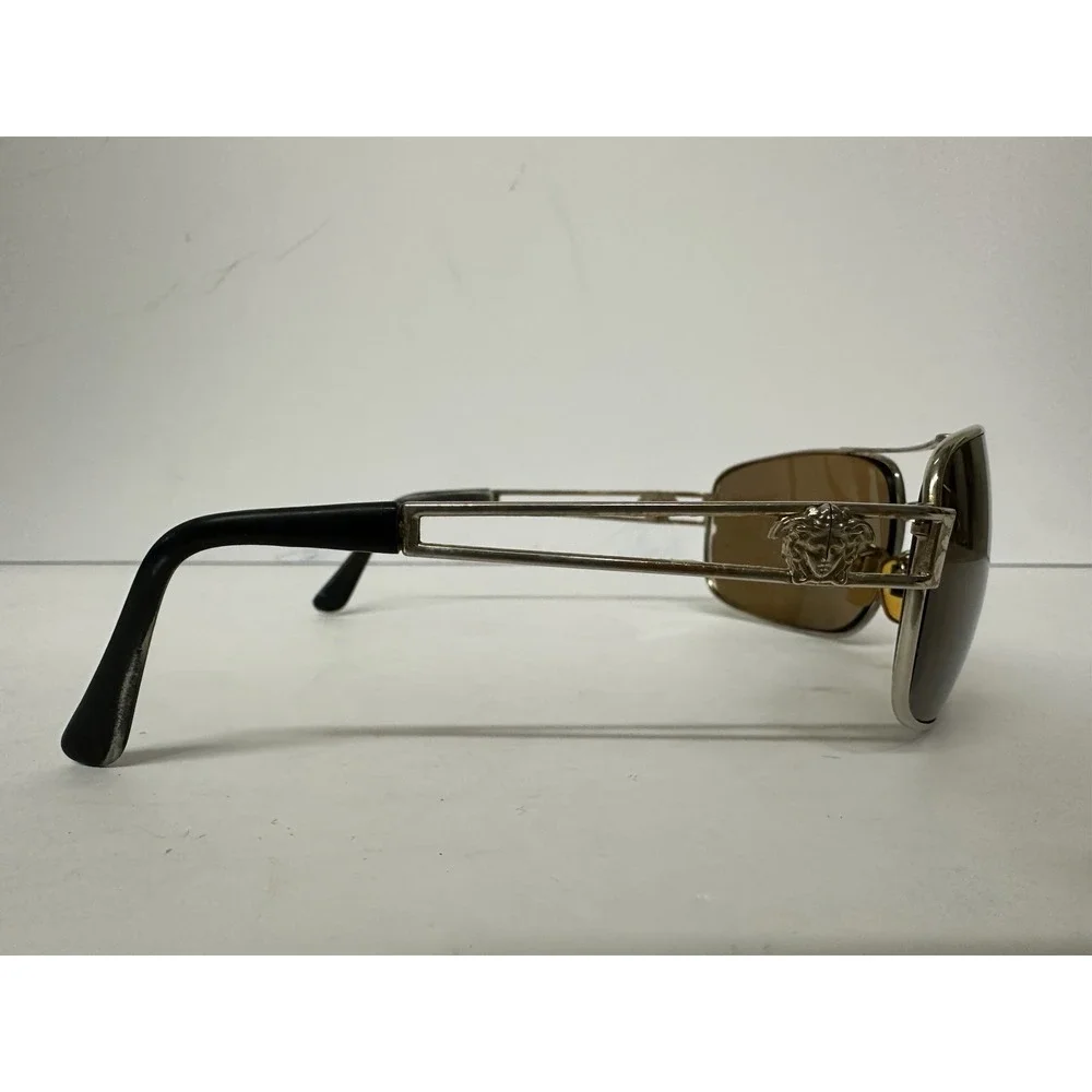 Versace Sunglasses 030/450 Classic Vtg 90s Medusa Logo Open Temple Italy + Case